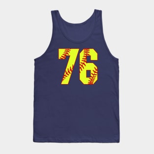 Fastpitch Softball Number 76 #76 Softball Shirt Jersey Uniform Favorite Player Biggest Fan Tank Top